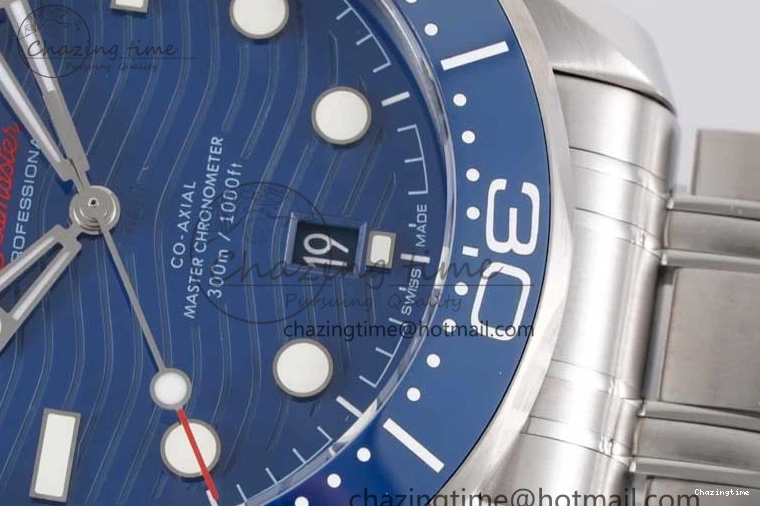 0201 Seamaster Diver 300M SS Blue Ceramic Bezel JVSF 1:1 Best Edition Blue Dial on SS Bracelet A SportInspired 7792